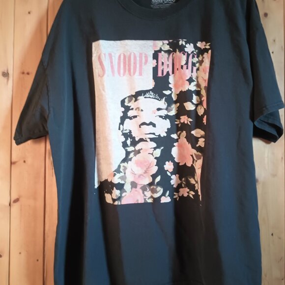Men's Black XL Snoop Dogg Graphic T-Shirt Rap Concert Bad Music - Picture 2 of 4
